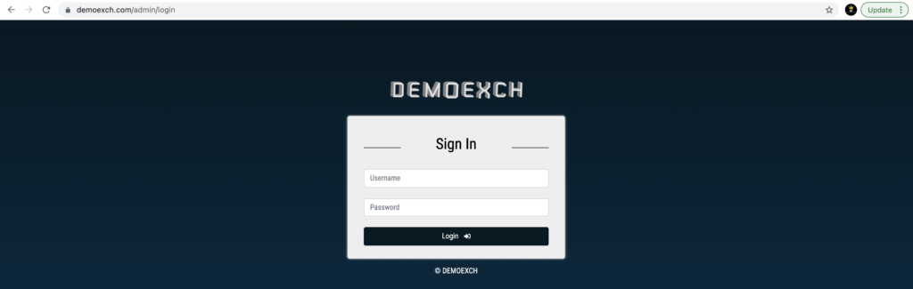 Demoexch.com/admin
